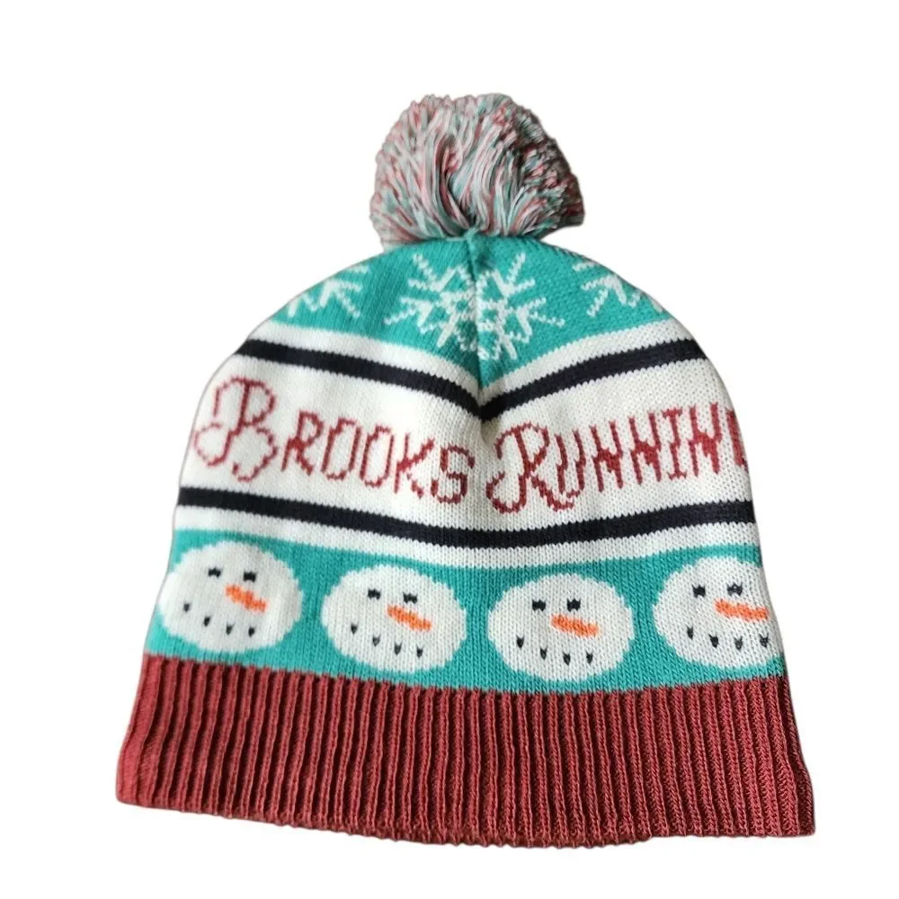 Brooks Unisex Running Beanie Snowman Hat NWT